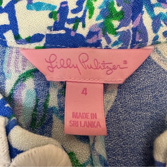 Lilly Pulitzer Blue and White Mini Dress - Picture 3 of 8